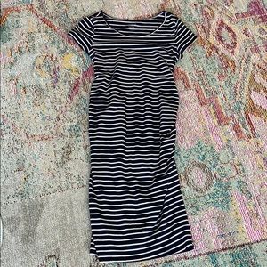 Striped maternity dress